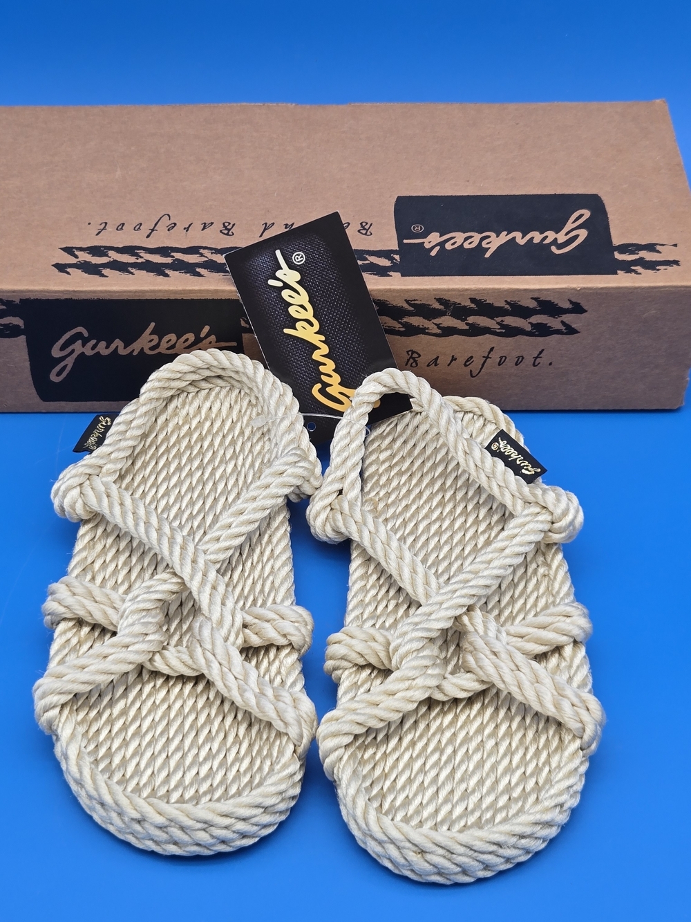 Beige Rope Slide Sandals for Women